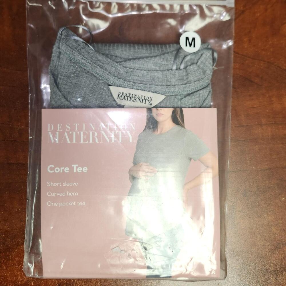Grey destination maternity core tee
